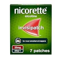Nicorette InvisiPatch, Step 1, 25 mg, 7 Nicotine Patches (Quit Smoking & Stop Smoking Aid)