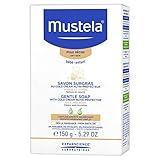 Mustela Gentle Soap, Baby Bar Soap with Cold Cream, Ceramides and Natural Avocado Perseose, for Dry Skin, 5.29 Ounce