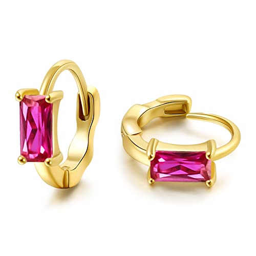 Image of DAILY VIBES Dainty Butterfly Cross CZ Small Huggie Hoop Earrings for Women