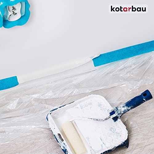 KOTARBAU® 10er Set - Malerfolie - Abdeckfolie - 4 x 5 m - Malervlies - Abdeckplane - Bauschutzfolie - Robust - Transparent