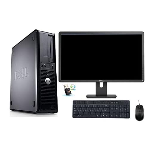 Bundle Complet Dell Station/PC de Bureau avec SSD 128 Go/Intel Dual Core/Windows 11 / Moniteur ecran 22'' VGA Full HD/WI-FI/KIT Clavier ET Souris/DVD ROM (Certifié Reconditionné)