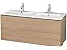 LC vanity unit wall mounted 550x1290x481mm, Chestnut Dark