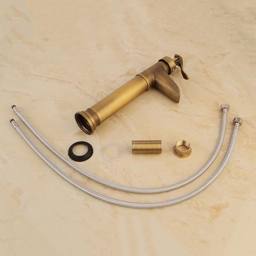 Robinet ouvert en cascade noir vintage pour mitigeur de lavabo rétro G1/2