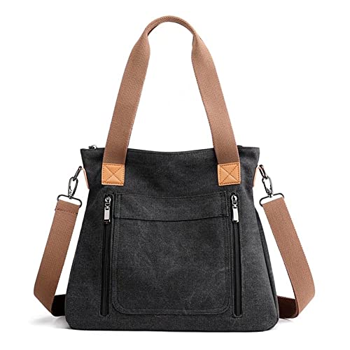 Canvas Handbag for Women Cloth Tote Shoulder Purses Hobo Casual Crossbody Bag Large Top Handle Shopper Bag