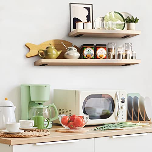 Heavy Duty Shelf Brackets 12 Inch (1/5") Thick Metal Black, Floating Hidden Shelf Bracket, Wall Mounted L Shelf Bracket，Rustic Industrial Shelf Brackets With Modern Iron Finish (12Inch - 6Pack) #TOP5