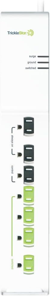 TrickleStar TS1104 Advanced PowerStrip, side view, showing the threshold switch.