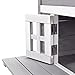 PawHut 3-Story Cat House Feral Cat Shelter, Outdoor Kitten Condo with Raised Floor, Asphalt Roof, Escape Doors, Jumping Platforms, Gray