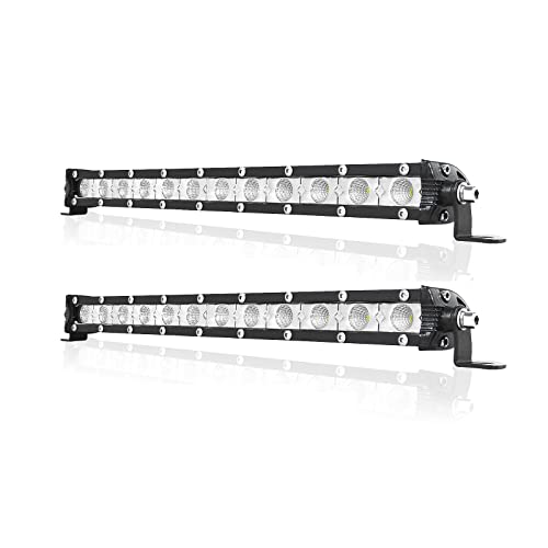 Barre led 12V 24V PICAA 60W projecteur slim de 38cm pour voiture 4x4 et tracteur