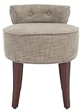 Safavieh Home Collection Georgia Stone and Cherry Mahogany Petite Vanity Stool
