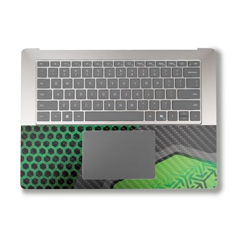 Image of Carbon Fiber Laptop Skin Compatible with Alienware M18 R2 (2024) - Hex Green - Premium 3M Vinyl Protective Wrap Decal Cover - Easy to Apply | Crafted in The USA by MightySkins