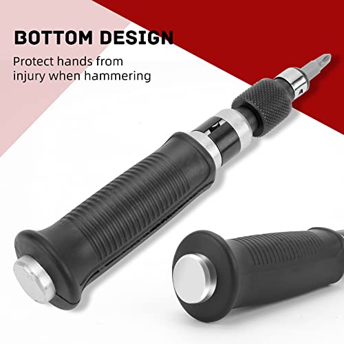 Jixinlar 1/4" Manual Hand Impact Driver Set Extractor-14 Pcs Impact Screwdriver S2 Steel Much More Durable Disengage Rusted Fasteners Or Frozen Bolts Manual Reversible Impact Driver Set #TOP3