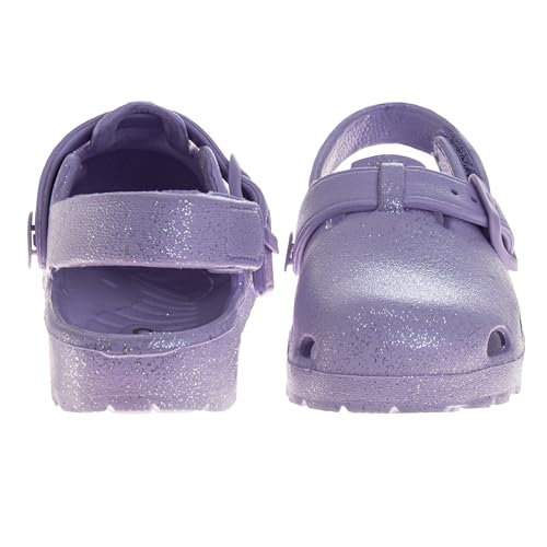 Josmo Kids Soft Glitter Clogs Girls Slides Slippers Indoor Outdoor Summer Beach Pool Sandals (Size 5-10 Toddler)2