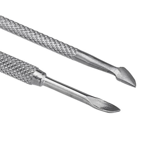 3 Stainless Steel Nail Cuticle Spoon Pusher Remover Cutter Nipper Clipper, Cuticle Nipper, Cuticle Cutter and Remover with Cuticle Pusher for Dead Skin - Durable Manicure Tools and Cuticle Clippers