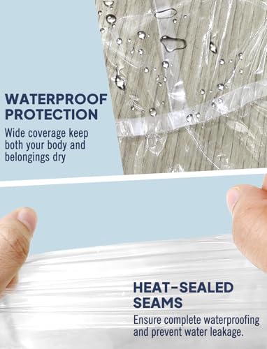 ANYOO Disposable Rain Poncho for Adults Waterproof Emergency Rain Gear Ultra-Lightweight & Compact for Outdoor Events4