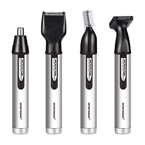 Nose Hair Trimmer Men,Nose Ear Hair Trimmer Clipper 4 in 1 Rechargeable Electric Nose Ear Beard Eyebrow Trimmer Painless Waterproof IPX7 Dual-Edge Blades for Men and Women Cover