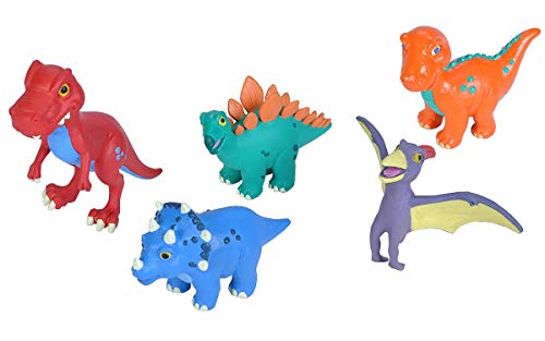 Wild Republic Baby Dino Polybag, T-Rex, Stegosaurus, Brachiosaurus, Triceratops, Pteranodon, Dinosaur Figures, Gifts for Kids, 5Piece Playset