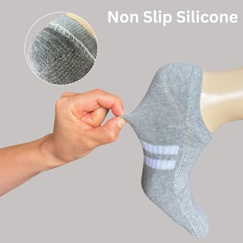 Image of soxsense Cushion No Show Toe Socks For Women Five Finger Socks Low Cut Athletic Running Socks 4 Pairs