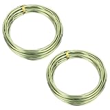 QUARKZMAN 2 Rollen Bonsaidraht 2.5mm Jede Rolle 16.4ft (5m) Eloxierter Aluminium Bonsaidraht Für Gartenarbeit Baumzweigfixierung DIY Basteln Grün
