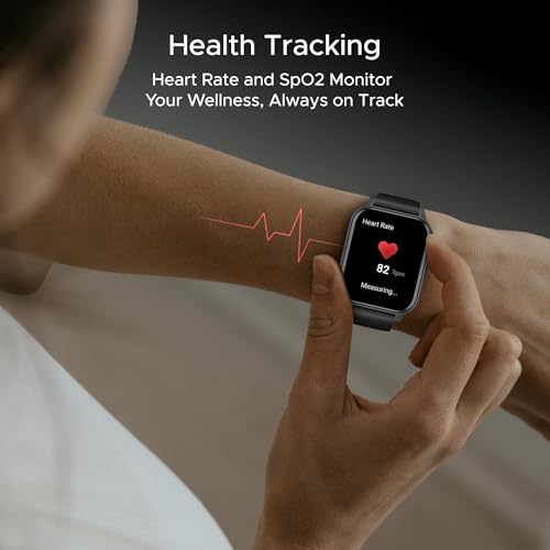 boAt Wave Call 2 Plus Smart Watch w/Bilingual Support (Hindi/English), 1.96”(4.97 cm) HD Display, BT Calling, 100+Sports Modes, Animated Watch Faces, Voice Assistant(Active Black)