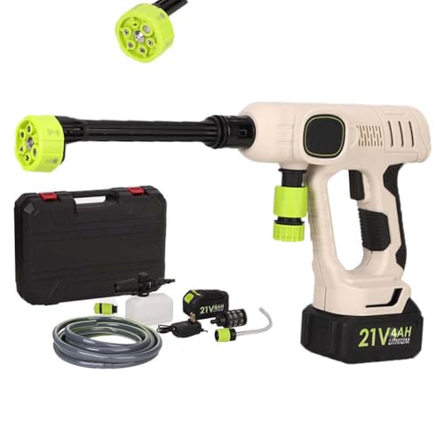 Cordless Pressure Washer Battery Powered; 1016 PSI Cordless Power Washer with 4.0Ah Battery&Charger & 6-in-1 Nozzle; Portable Cordless Pressure Washer for Car Wash, Yard, Home Black-Green