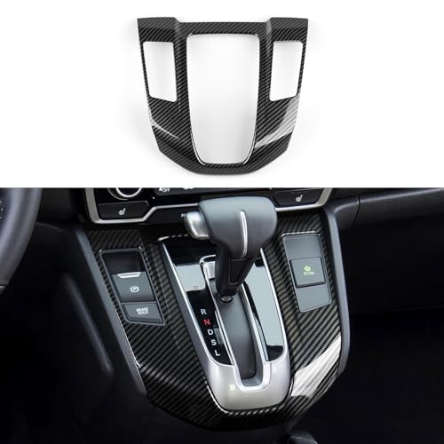 Image of Gas Gear Shift Panel Decals for Honda CRV 2017 2018 2019 2020 2021 2022 Accessories CR-V ABS Carbon Fiber Interior Stickers