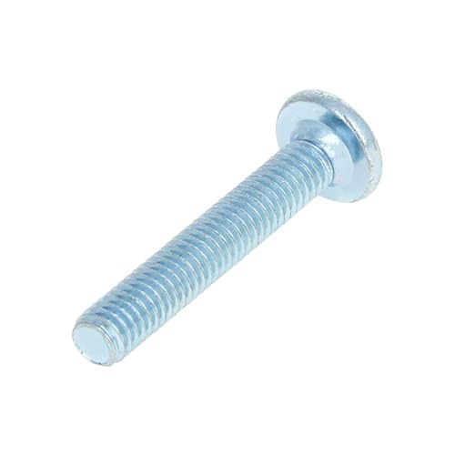 Miniatura 2 de MroMax Tornillos de cabeza plana M6-0.039 x 1.378 in hexagonal Tornillos para muebles Tornillos de rosca completa Acero al carbono Azul Blanco 10pcs