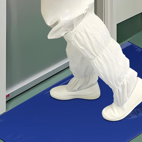 Image of Sticky Adhesive Mat Tacky Pads 300 Sheets, 10 Pack of 30 Sheet 24'' x 36'' / 60 x 90 cm, Thickened Cleaning Mats for Shoes, Construction, Cleanroom, Laboratories, Hospitals, Dogs, Pets, Home- Blue