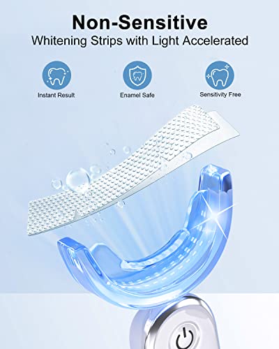 Ezgo Teeth Whitening Kit With Led Light, Non-Sensitive Teeth Whitener With 1 Month Teeth Whitening Strip, 28Led Teeth Whitening Light, Help To Remove Teeth Stains From Coffee, Tea And Wine (28Count) #TOP1