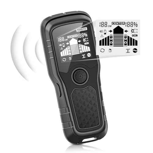 Handstar Stud Finder Wall Scanner - 6-in-1 Upgraded Multifunction Auto Detection with LCD Display & Audio Alarm for Wood, Metal & AC Wires, Ideal for Home DIY & Professional Contractors (Black)