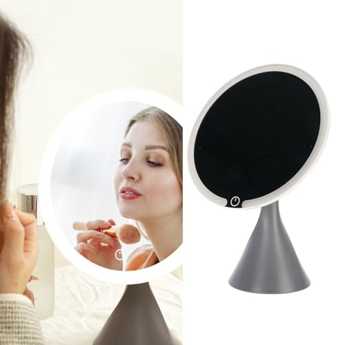 Miroir de maquillage éclairé gris rechargeable USB 1200mAh - 3