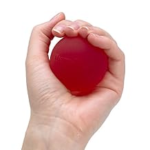 THERABAND Hand Exerciser, Ball For Hand, Wrist, Finger, Forearm, Grip Strengthening & Therapy, Squeeze Ball to Increase Hand Flexibility & Relieve Joint Pain, Red, Soft, Beginner