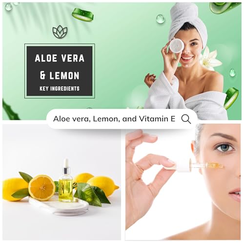 Image of Cleansing Milk with Aloe Vera & Lemon | Hydrating, Soothing, Refreshing, Brightening and Moisturizing Facial Cleanser For Men and Women | Suitable for All Skin Types (400ml)