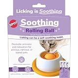 SPOT Soothing Rolling Ball Broth Feeder for Cats – Lickable Self-Soothing Toy for Anxious or Bored Cats, Promotes Calmness & Hydration, Includes Feeder + 3 Broth Tubes