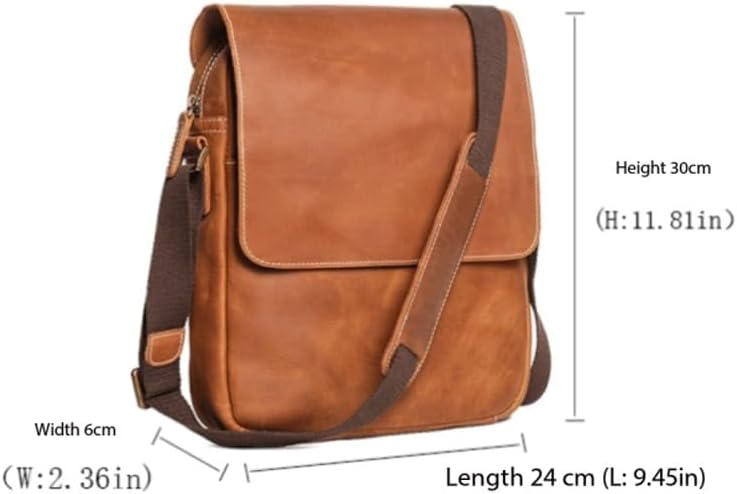 Men's Handmade Genuine Leather Crossbody Bag Shoulder Retro Cowhide