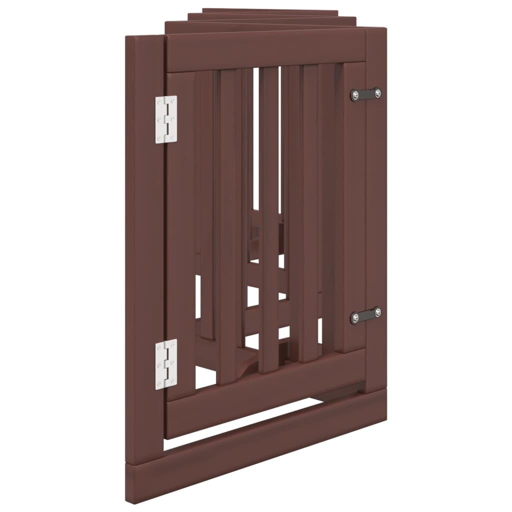 Puerta plegable para perros de madera de álamo con puerta y patas de apoyo de 300 cm, plegable, para casa, apartamento, jardín, protección segura y barrera para perros cachorros