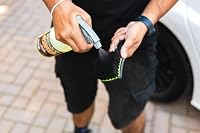 Detail Factory, ProGrip Innenraum-Reinigungsbürste, weiche Borsten, Gummigriff für Stabilität und Komfort, gebogener Bürstenkopf für bessere Reichweite, Black Ice – Ansicht 5