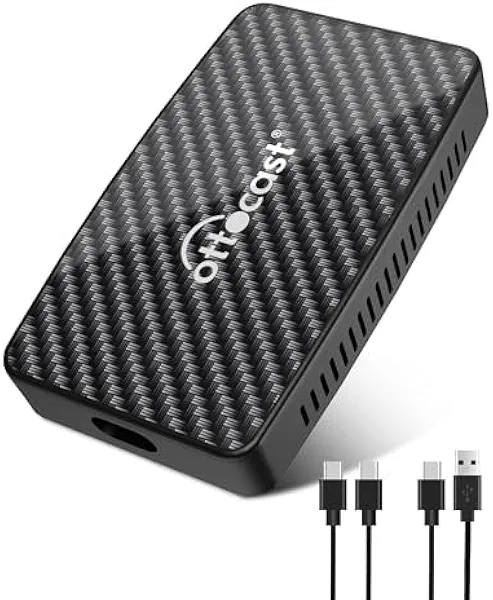 OTTOCAST Play2Video Pro – Wireless CarPlay & Android Auto Adapter with YouTube, Netflix, Spotify, IPTV | 5GHz WiFi, Auto Connect, No Delay | Compatible with OEM Wired CarPlay