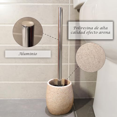 iubihome - Juego Accesorios de Baño Color Arena, Kit de 3 Piezas, Set de Baño Completo, Conjunto Accesorios para Cuartos de Baño Modernos - imagen 5