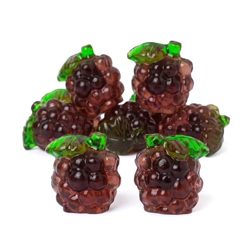 NY Spice Shop 3D Gummy Candy Grapes - 2 Pound 3D Candy Jelly Filled Center Grapes - Colorful Fruit Flavored Gummy Grape – Realistic Theme Gummies Candies - Fun Shaped Novelty Jellies Buffet Treats
