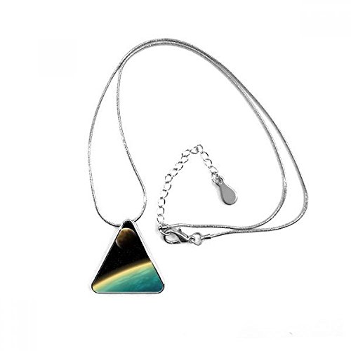 Planète bleue collier univers triangle pour sublimer votre style bohème au quotidien