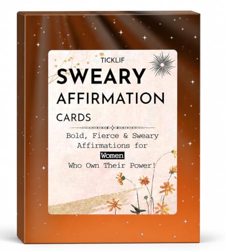 TICKLIF Affirmation Cards for Women 72 Funny Motivational Gifts Cards