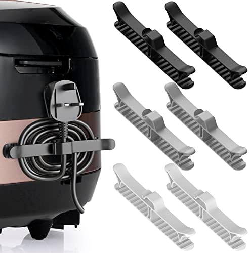 6 Pack Newest Designed for Appliances Cord Organizer, Cord Wrapper, Cord Holder, Cable Organizer Stick Firmly on Kitchen Appliances Mixer, Coffee Maker, Pressure Cooker, Air Fryer and Other Appliances