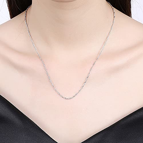 Collier vague d'eau en or rose de 18 pouces pour femme élégante - 3
