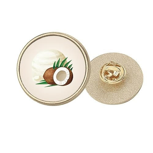 Broche ronde en métal doré pour glaces coco M - Support de présentation dessert sur table