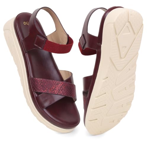 Image of YOHO SDL 110 Sandals for Women | Orthopedic & Soft Sandal for Ladies | Fancy Slippers /Chappal for Girls |Stylish Heeled Wedges for Everyday Wear
