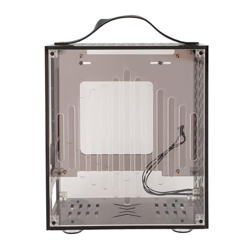 Gabinete Miniatura ITX, Gabinete Compacto de Acrílico Transparente con Flujo de Aire de 360 Grados para Juegos y Uso en Casa Negro 23x20.5x12cm miniatura 2