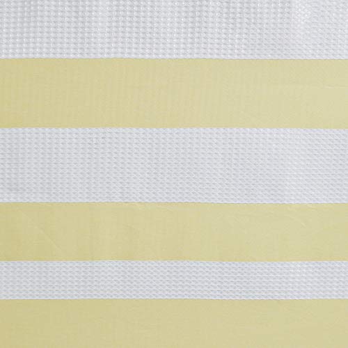 Madison Park Spa Waffle Shower Curtain Pieced Fabric With 3M Scotchgard Moisture Management Modern Home Bathroom Decorations, Standard 72"X72", Yellow #TOP4