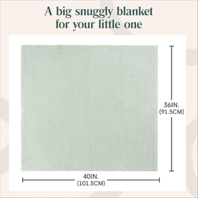 Simka Rose Waffle Baby Blanket Cotton Soft Breathable Swaddle for Nursery, Stroller & Crib Blanket - Receiving Blankets for Boys & Girls, Toddlers- Machine Washable