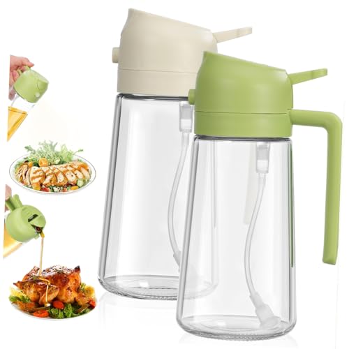 Botellas de vidrio rociadoras de aceite Mobestech de 2 piezas para cocina saludable 2