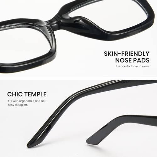 Image of Cyxus Blue Light Blocking Glasses Women Men TR90 Square Chunky Frame Computer Gaming Party 8237